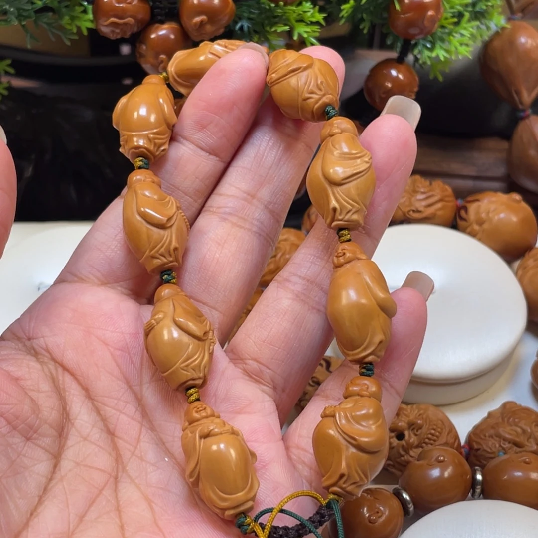 自在弥勒橄榄核手串