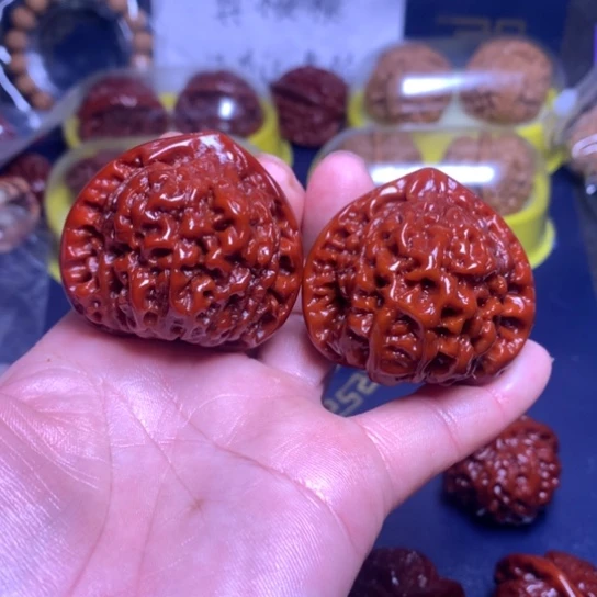 文玩核桃把件官帽48尺