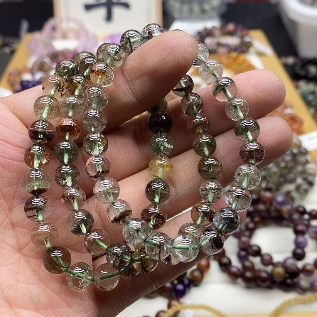 水晶手链未镶嵌多样性发货发一条