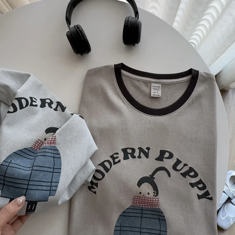 -ARRLMORRE品牌【向·南】冰冰凉雪花棉轻薄款卡通印花T恤