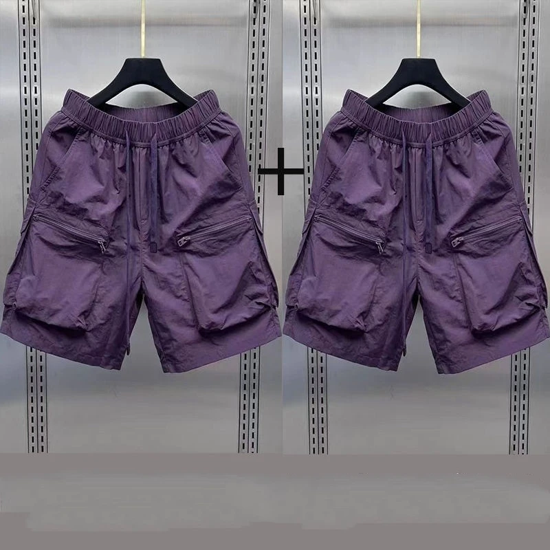 夏季潮短裤宽松透气时尚裤子男士运动百搭速干薄款潮流简约五分裤