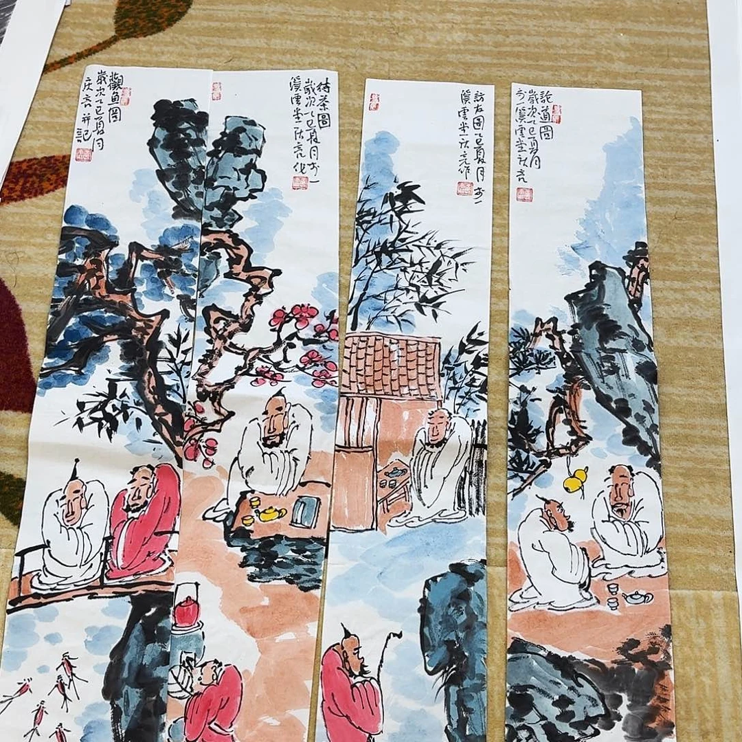 大***╲国画100.16四条手绘作品