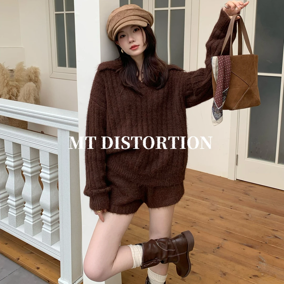 MT DISTORTION 设计师款针织套装时尚百搭秋季新款女