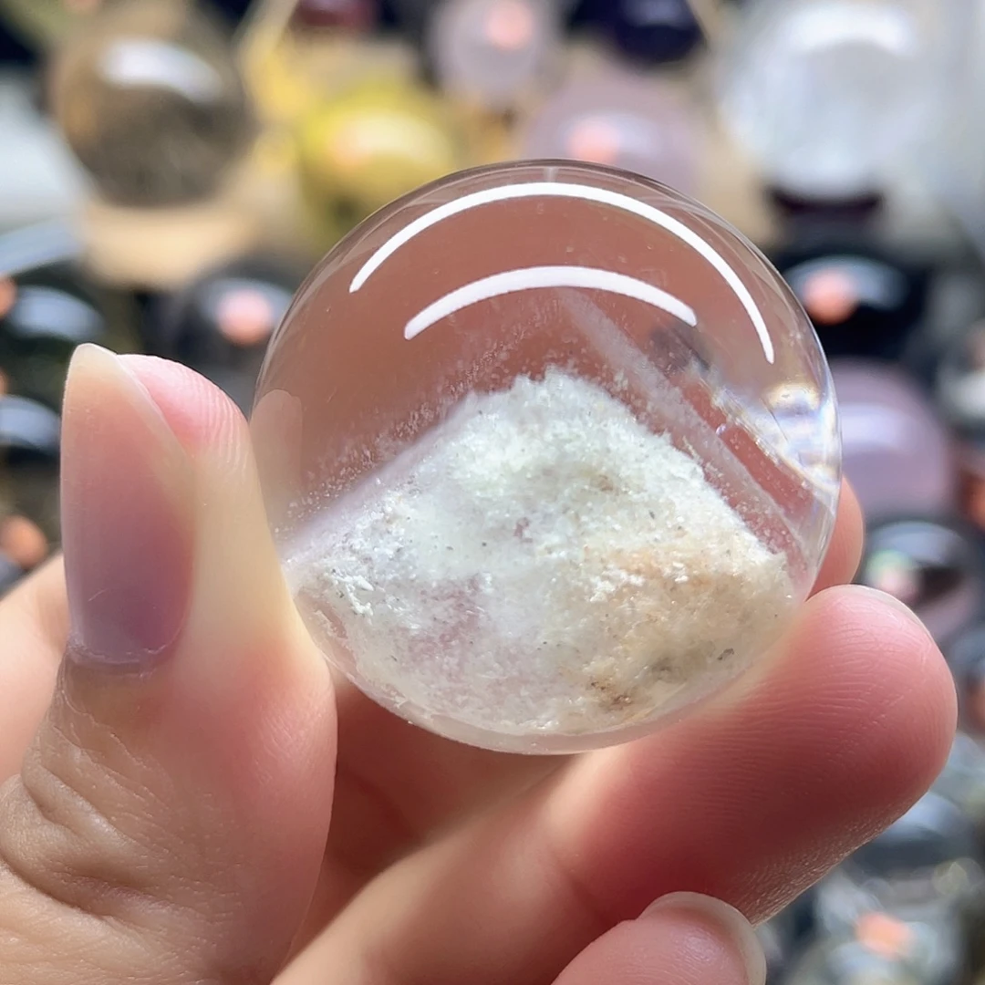 未镶嵌珠宝半成品水晶白幽灵雪山33
