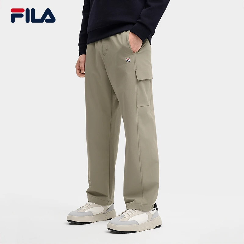 【早秋休闲裤】Fila/斐乐男裤流光风通勤百搭运动长裤F11M548803F