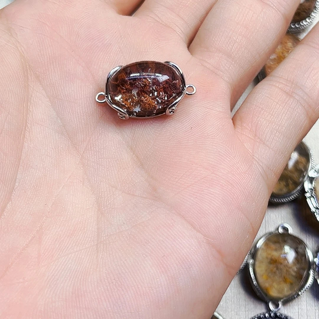 水晶戒指银S800镀金镶嵌✨****睡