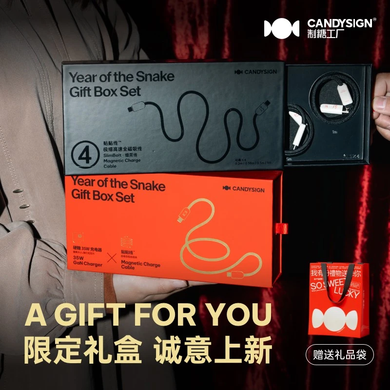 CanDysign制糖工厂充电器数据线快充套装礼盒