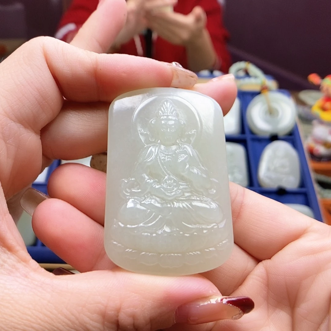 和田玉颈饰未镶嵌平**安