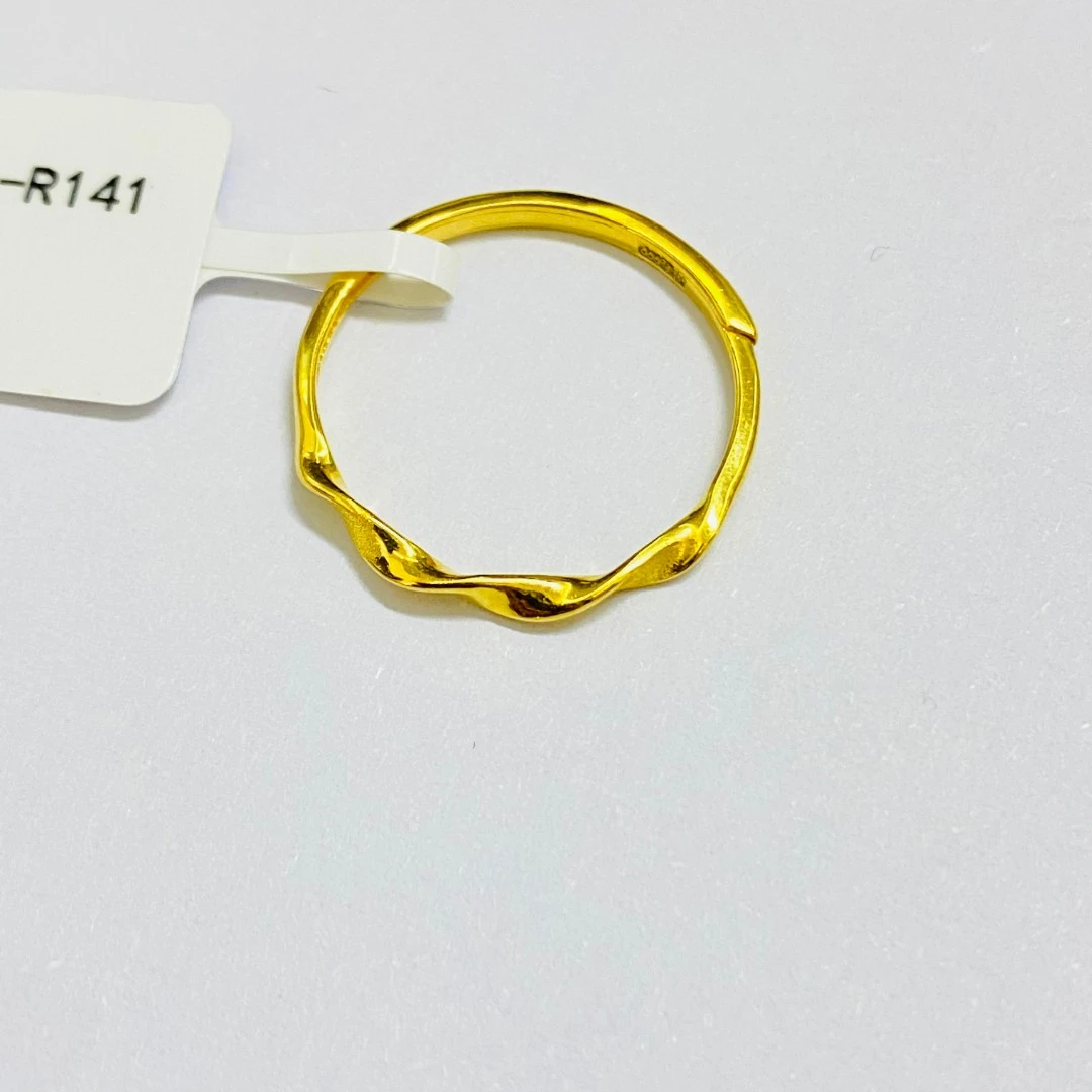 旺旺金选 足金999 活口波浪素圈戒指  1.6