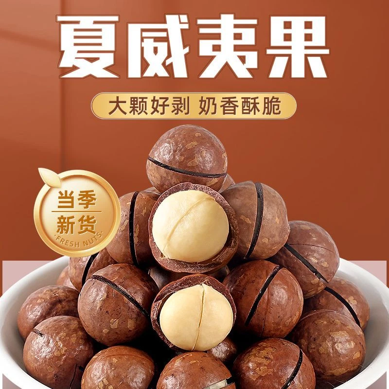 500g袋装夏威夷果原味饱满酥脆开口易剥适合孕妇坚果零食