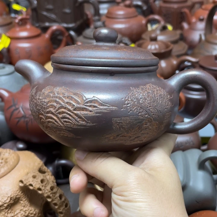 茶壶底槽青紫砂艺术艺术