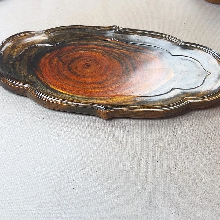 木质金*老挝大红酸枝茶盘一个