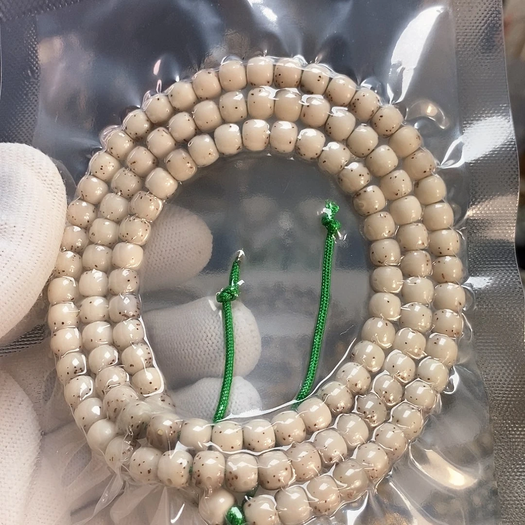 吊坠星月菩提76通体留白冰糖料长串