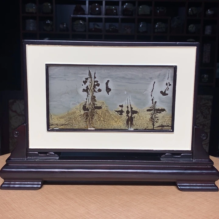 广西国画石摆件，观赏收藏