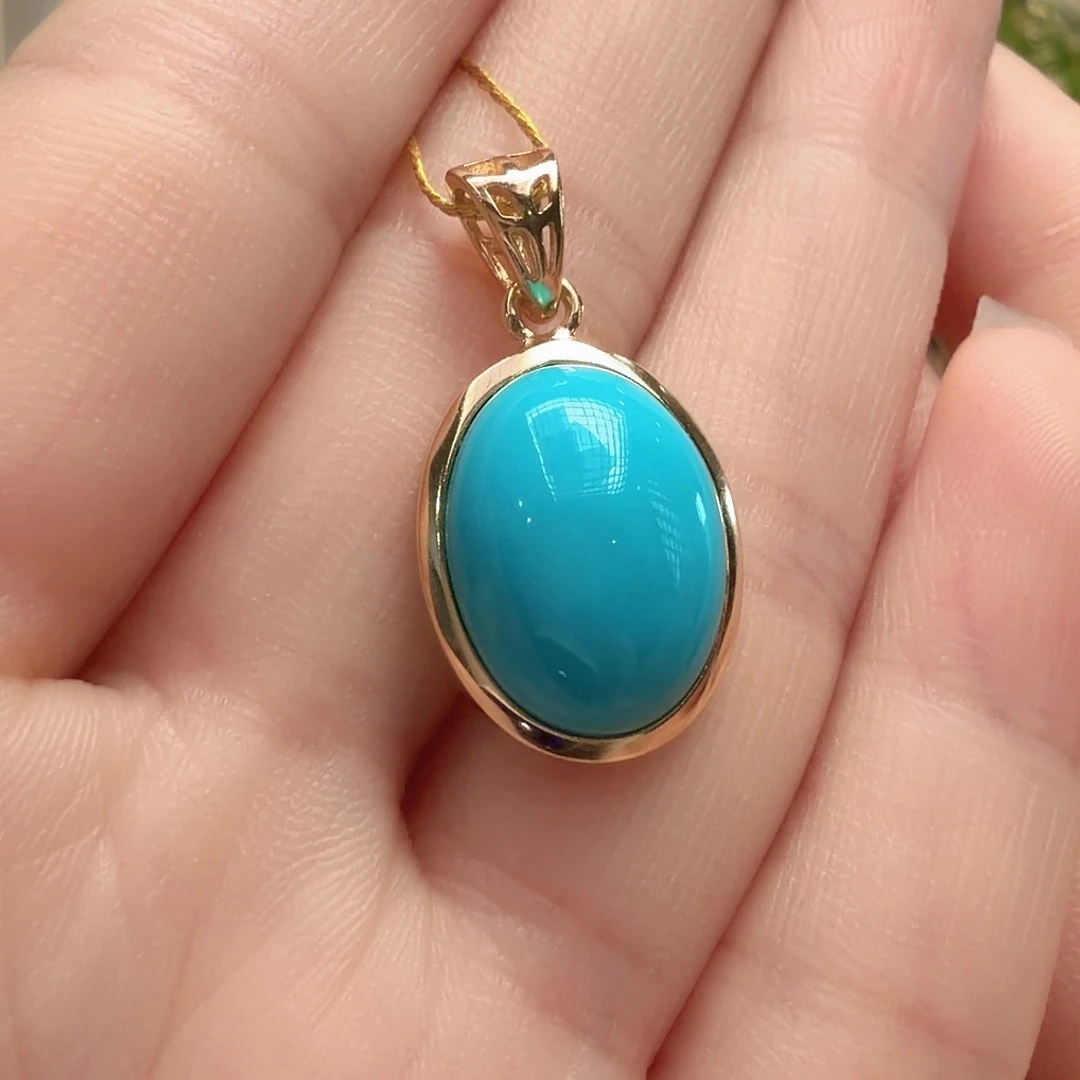 绿松石银S925镶嵌颈饰