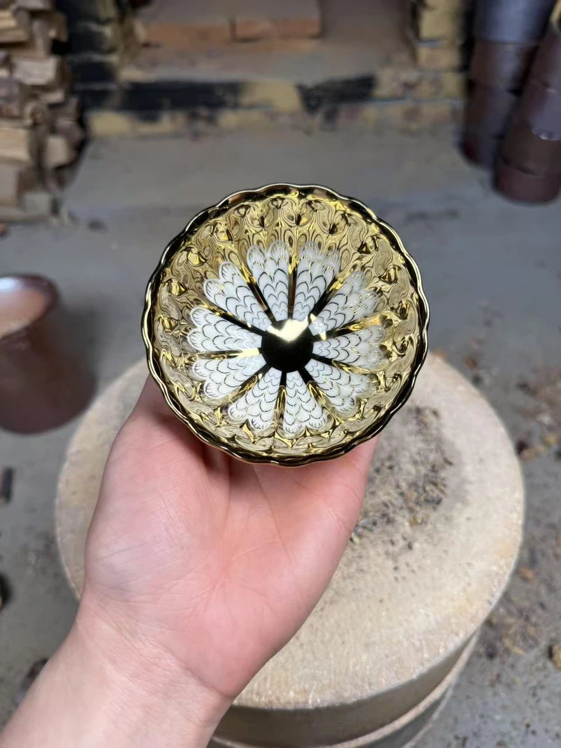 高端茶器 金龙鳞天目 柴烧