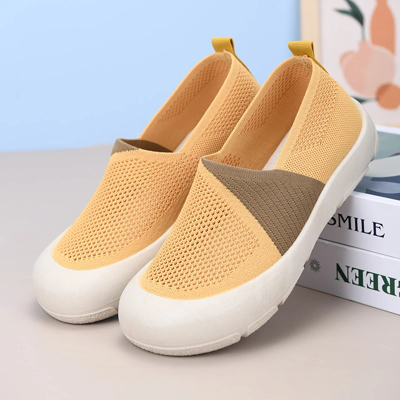 夏季老北京布鞋女新款透气网面妈妈鞋一脚蹬浅口镂空休闲女士网鞋