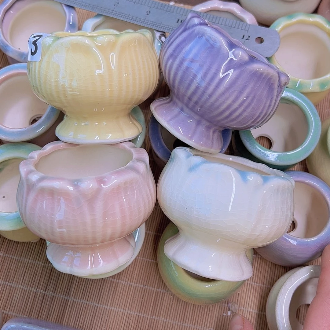 红陶 陶瓷花盆当场满12包邮