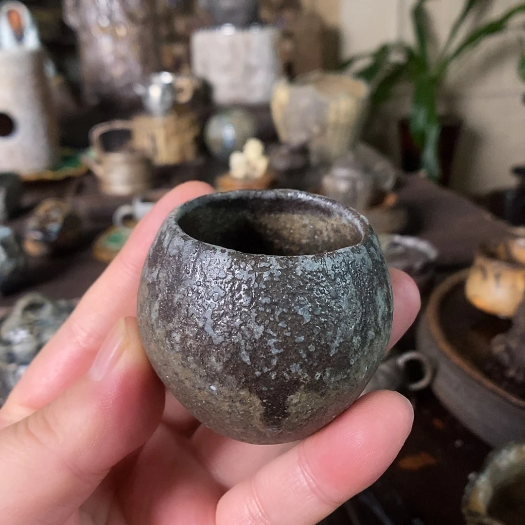 手工制作柴烧茶具