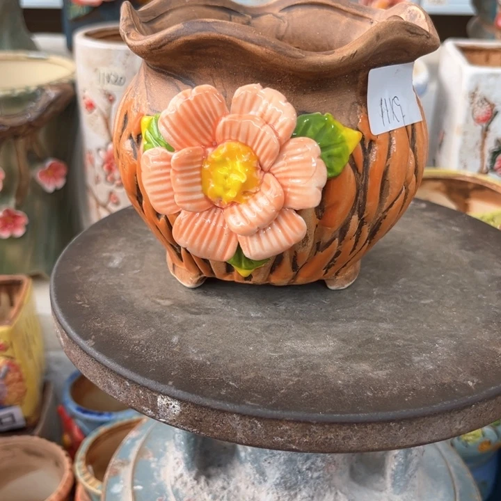 紫砂花盆粗陶材质多肉花盆