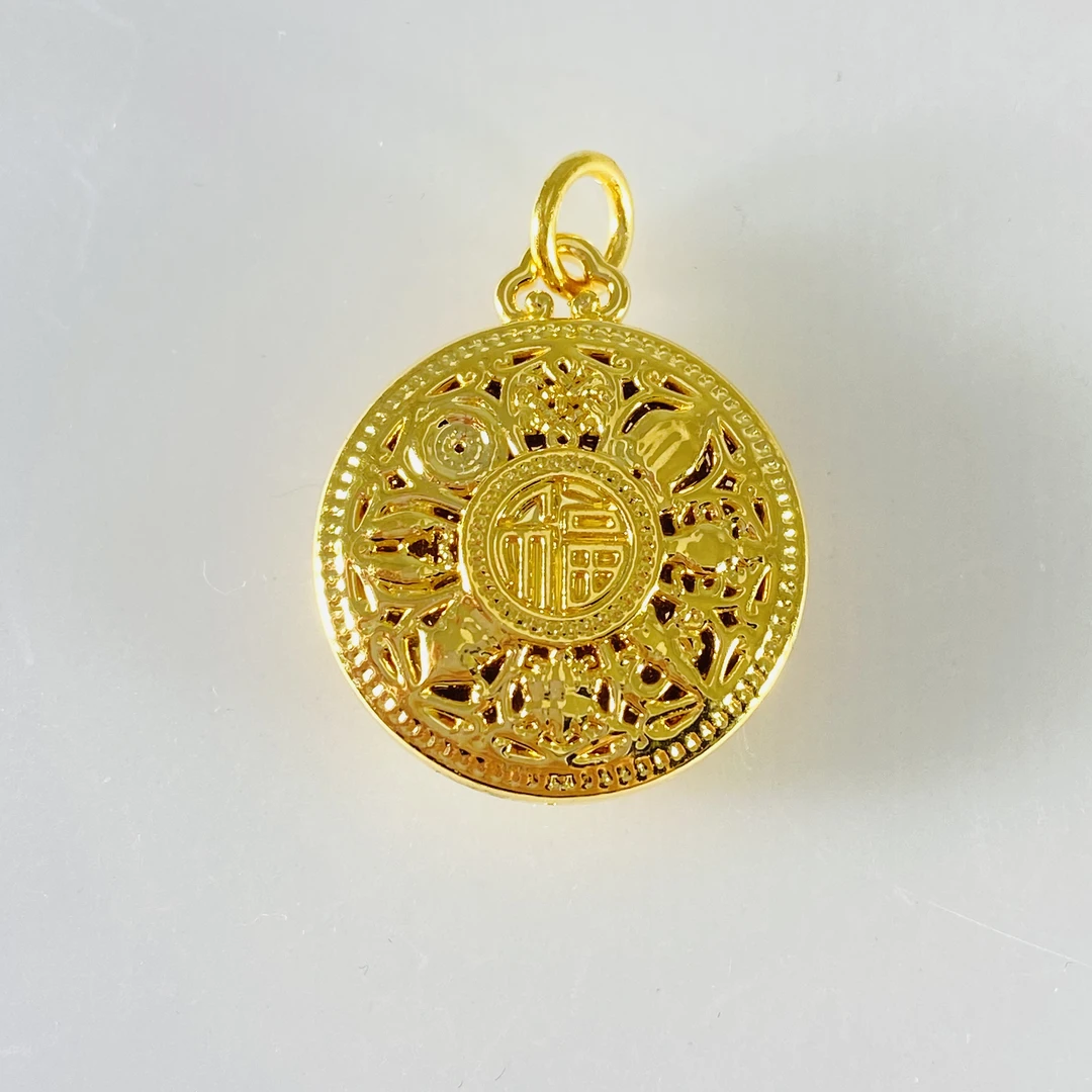 足金999黄金八宝盘大版