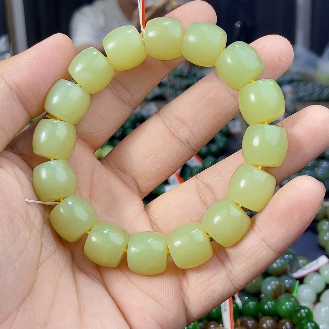 手串未镶嵌和田玉纯天然卡14新疆若羌黄口手串多样性发一