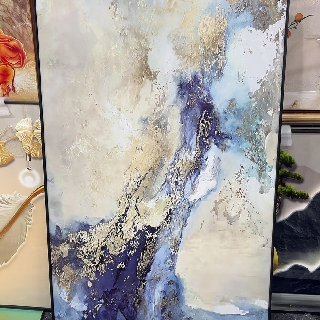 竖款80*120海浪挂画