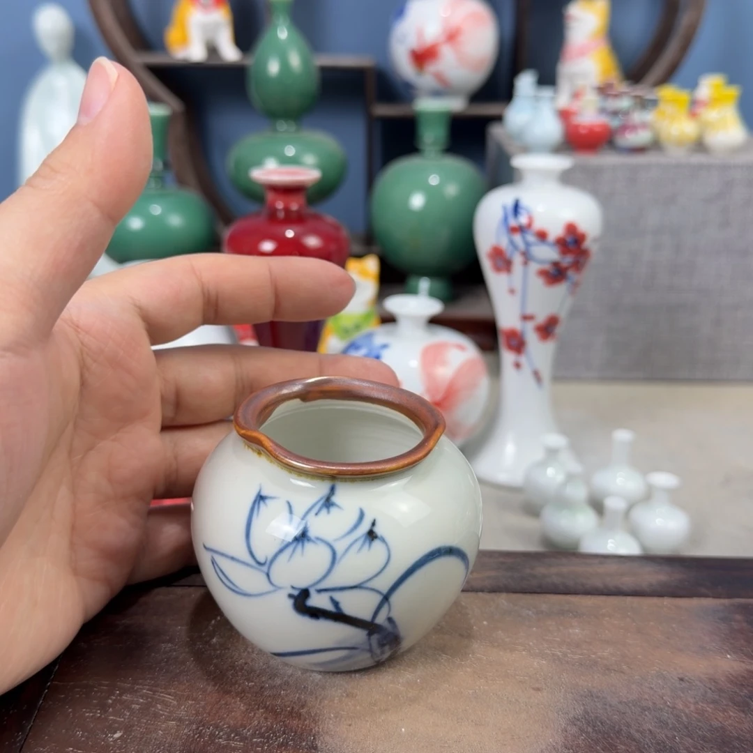 陶瓷手工小花器摆件