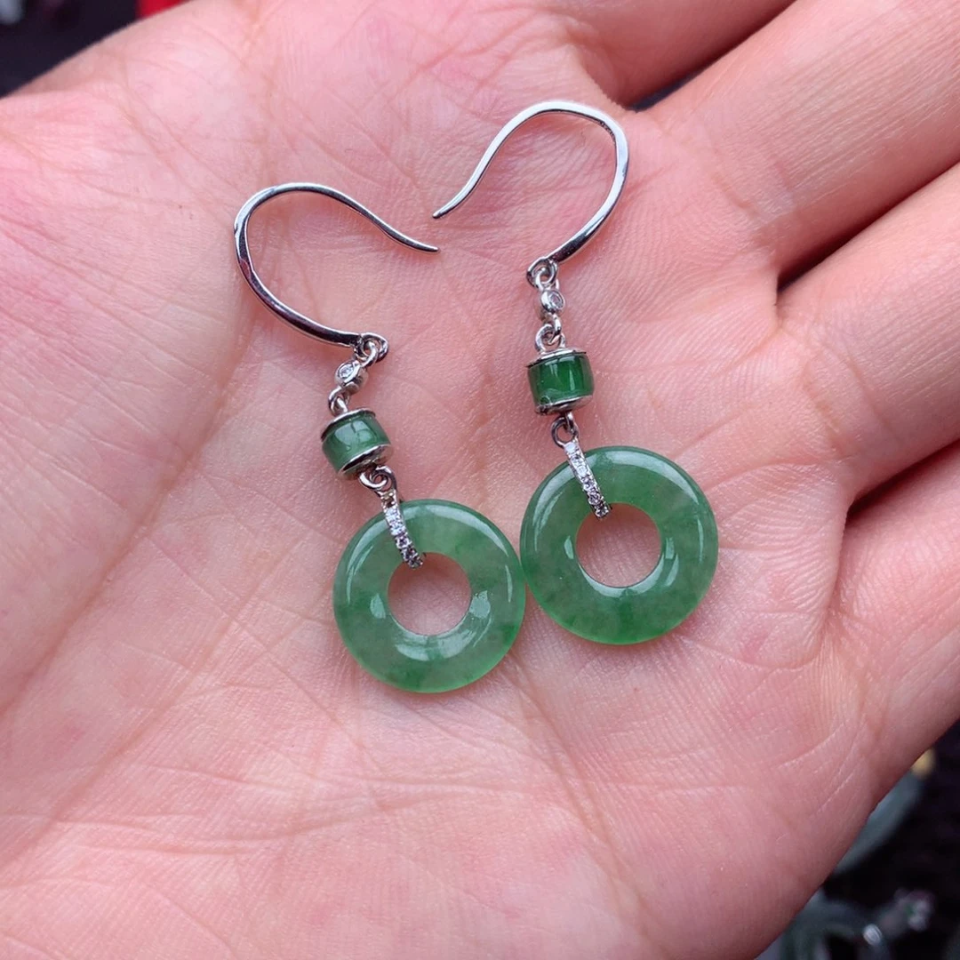 翡翠银S925镶嵌吊坠(不含链)