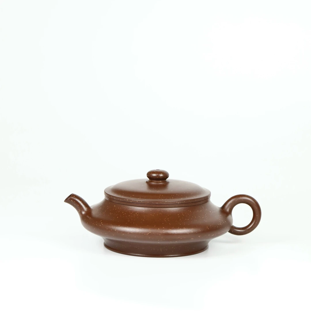 虚扁·铺砂·全手工  小高货 容量220cc/原矿紫泥