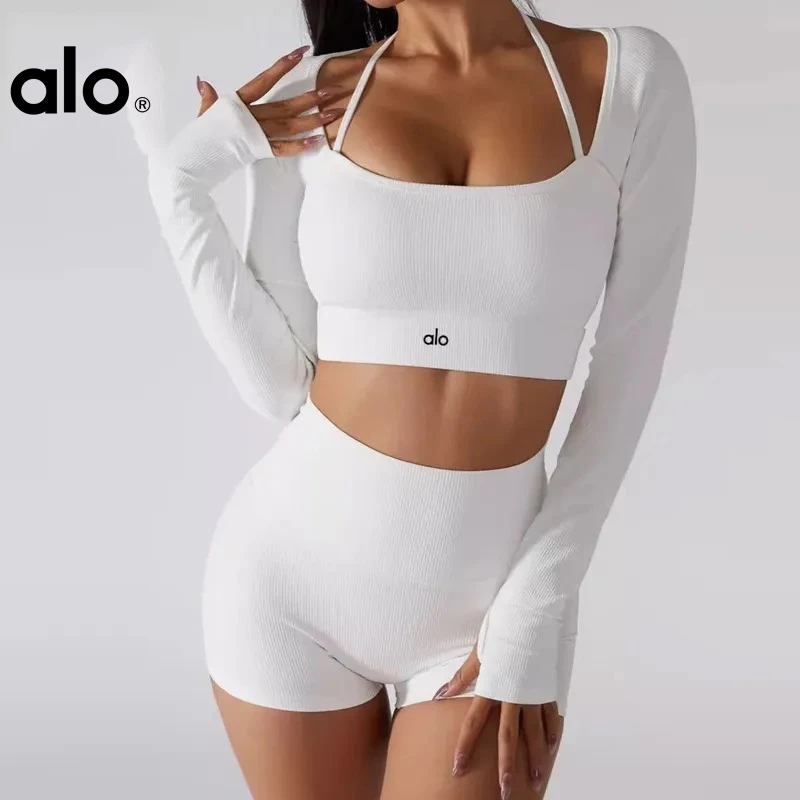 ALO Yoga【旗舰自营】 瑜伽服运动跑步训练带胸垫速干外穿长袖上衣