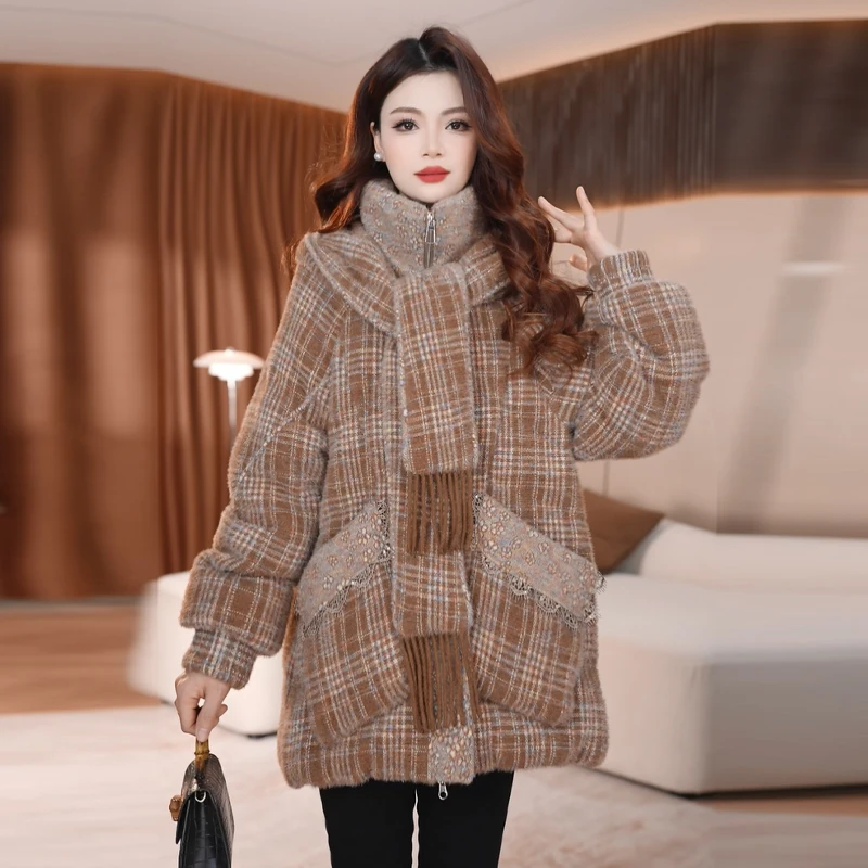 【羽绒服】冬季90白鸭绒羽绒服百搭新款时尚气质休闲保暖外套女冬款