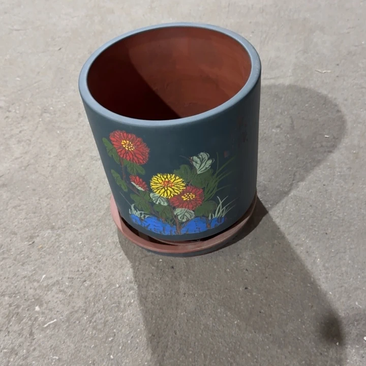 紫砂花盆23/22/19