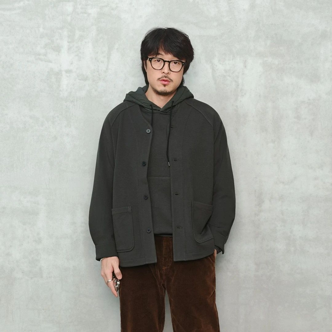 北纬三十度原创设计师品牌男士冬季休闲空气层无痕无领西装外套