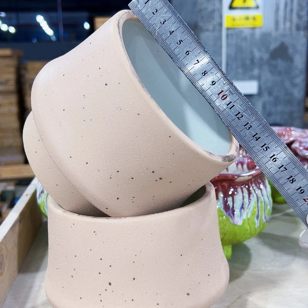 有孔，外贸尾单陶瓷花盆凑单10米包邮