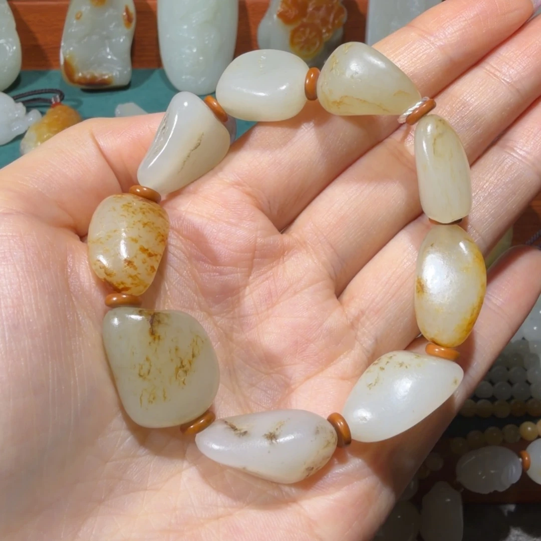 天***禄和田玉未镶嵌手链