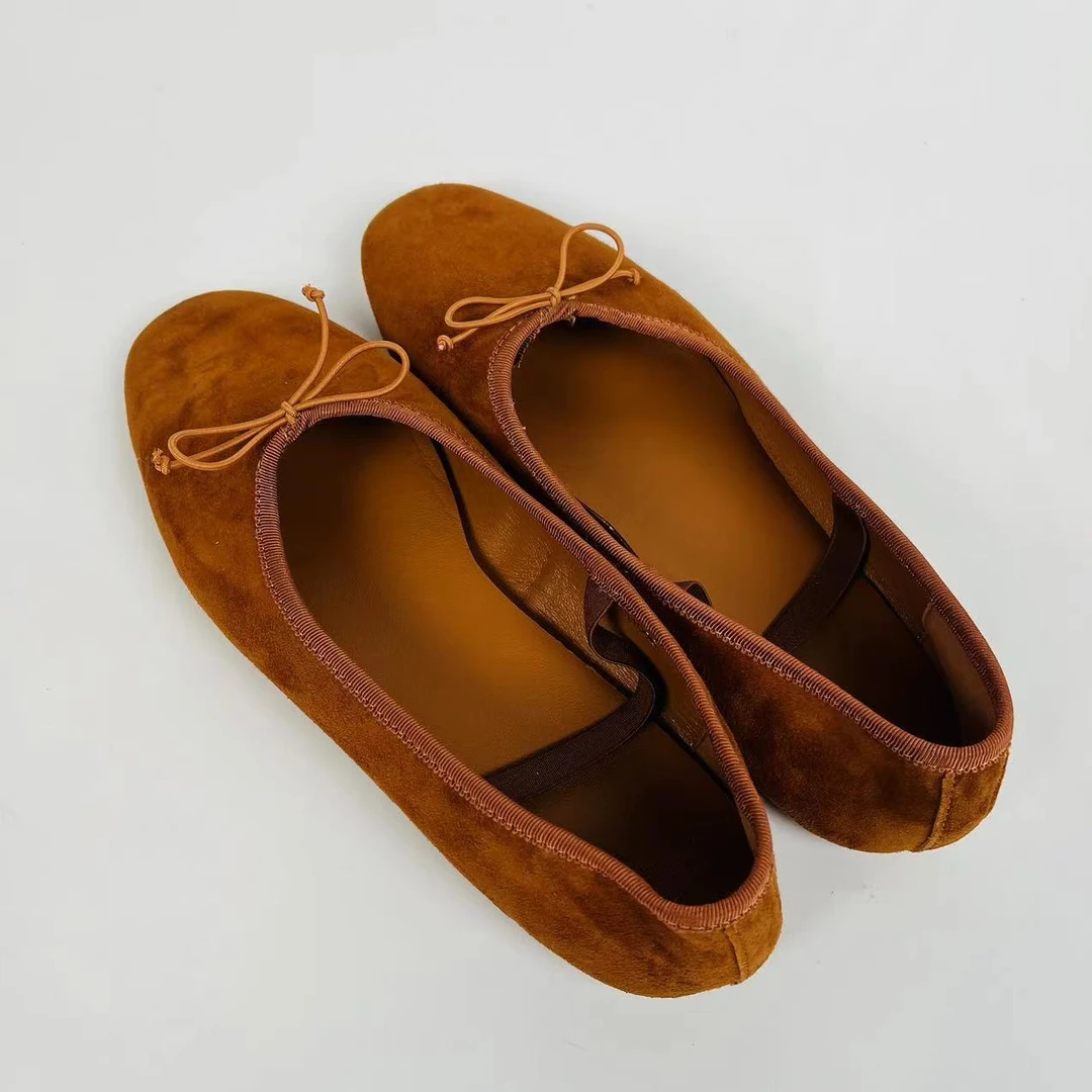 正码正拍！复古慵懒休闲平底鞋单鞋浅口芭蕾舞鞋【哎呦家17691】