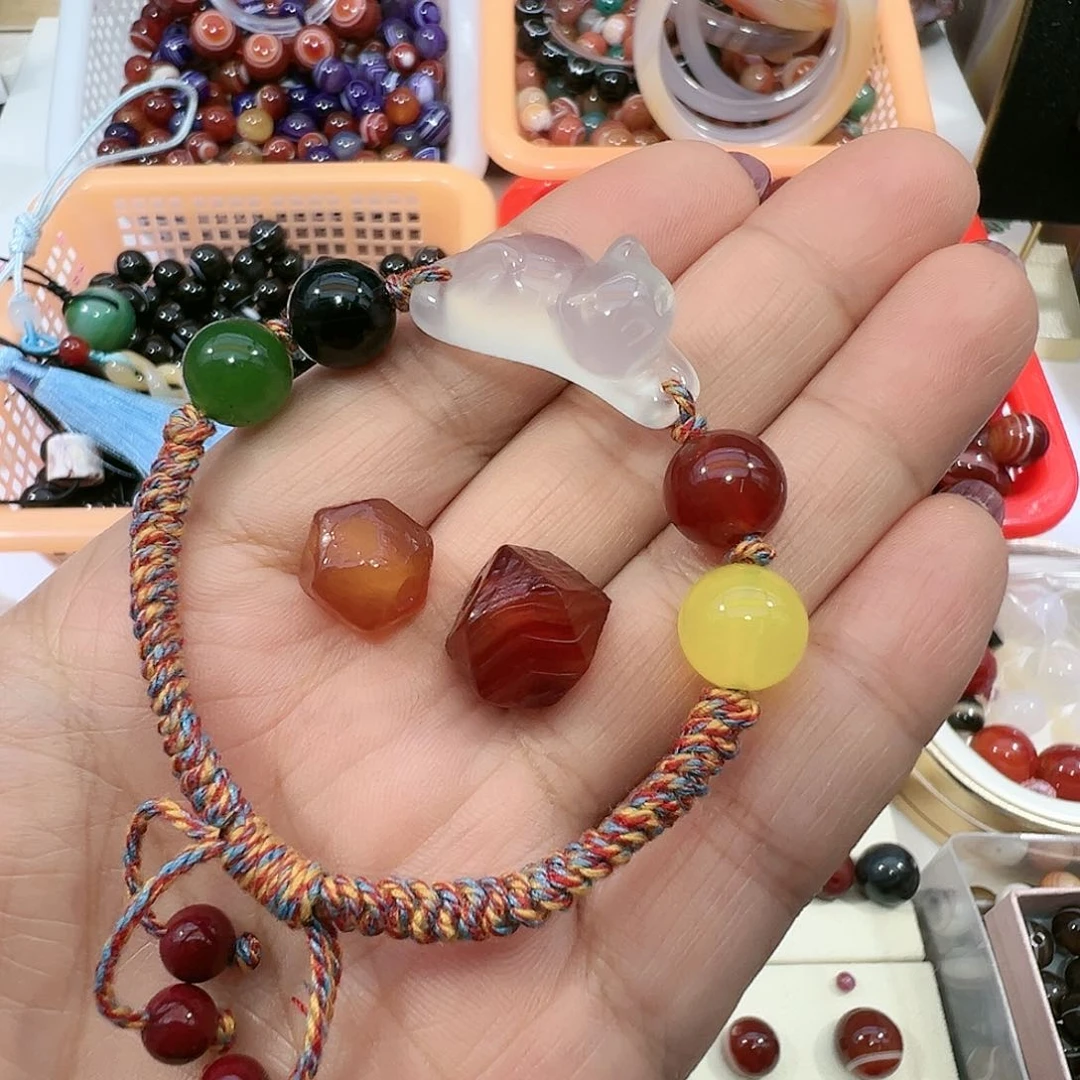 合金颈饰玛瑙/玉髓乔*儿