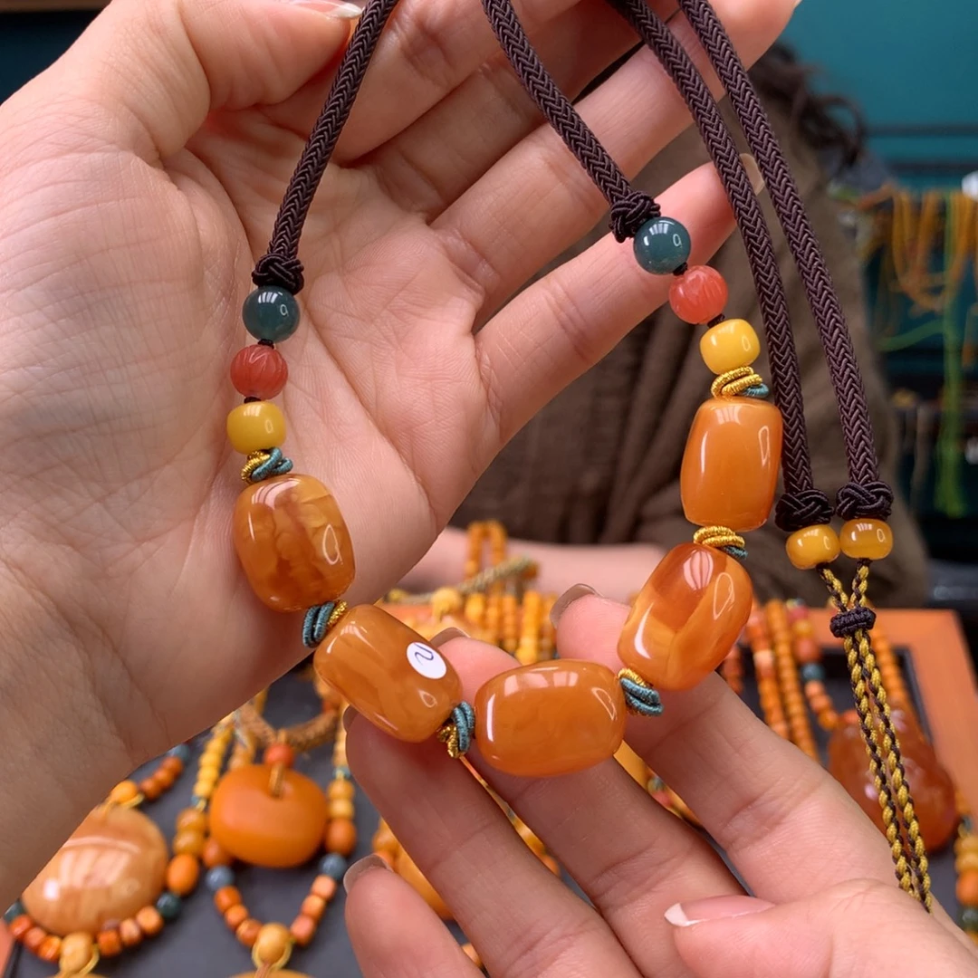 蜜蜡未镶嵌颈饰天然