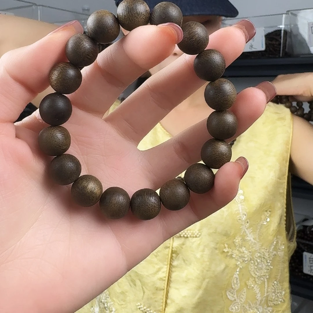 沉香香囊沉香白棋圆珠单圈卡12发一沉水级
