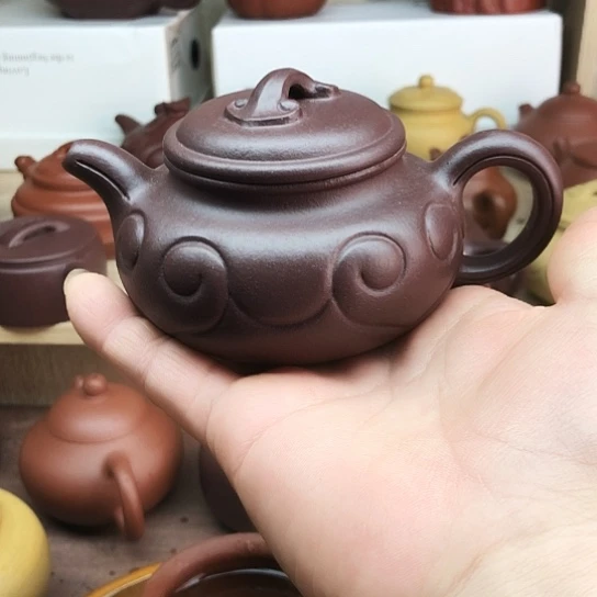 茶壶紫砂紫泥仿古如意180豪生左右