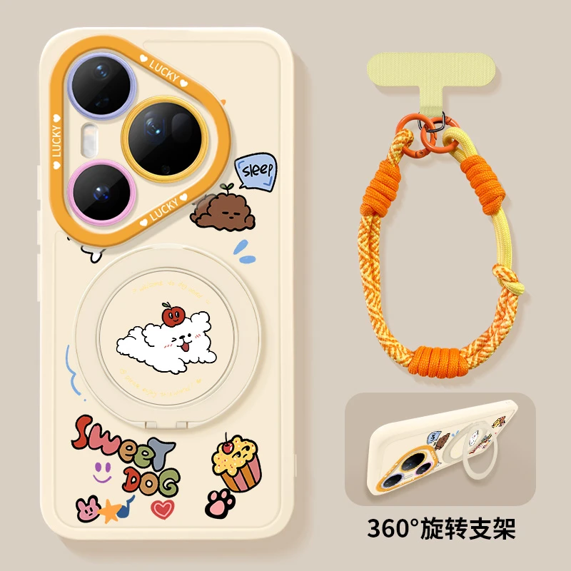 适用华为pura80pro手机壳液态硅胶支架pura70外壳软ultra全包防摔