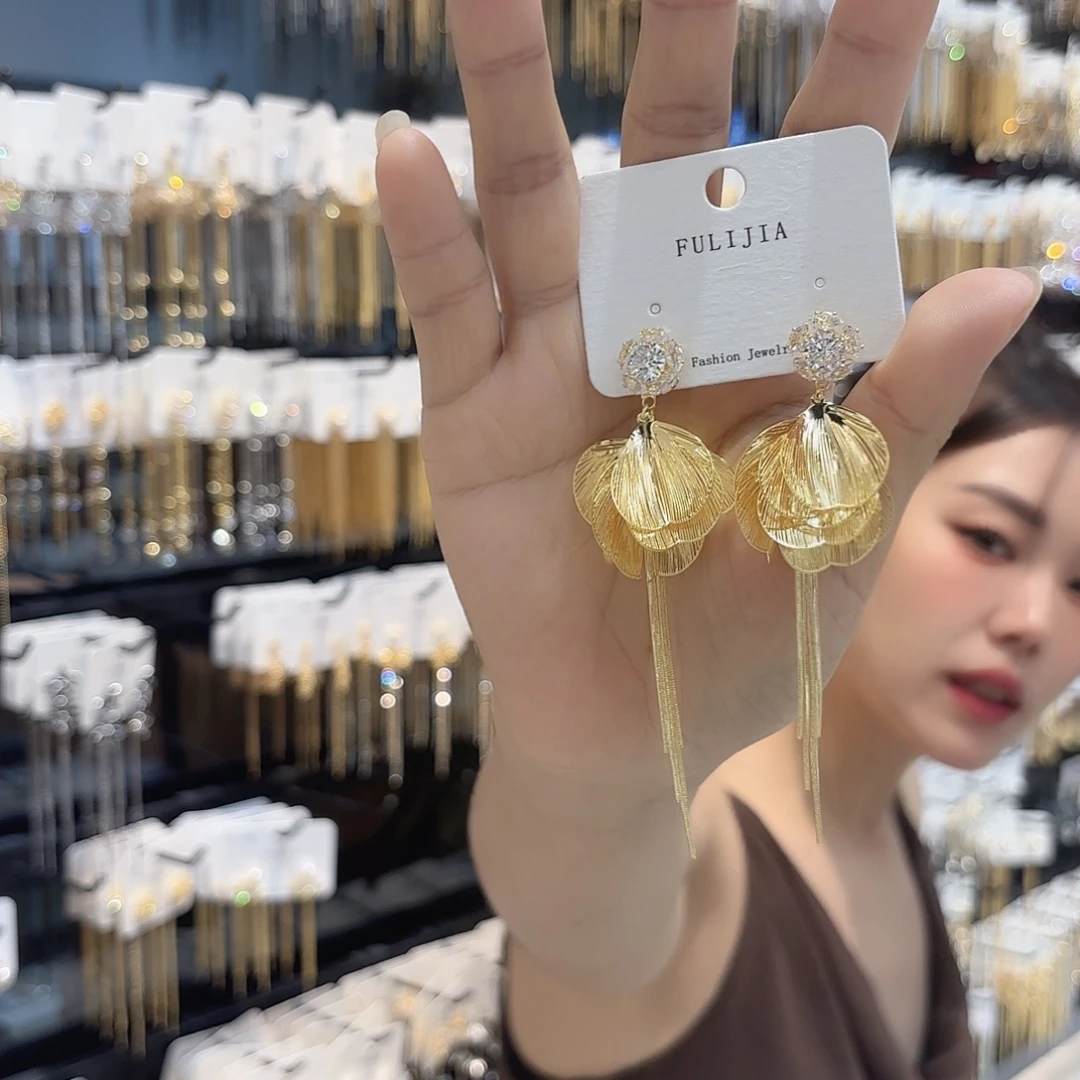 纯铜锆石合金耳饰015