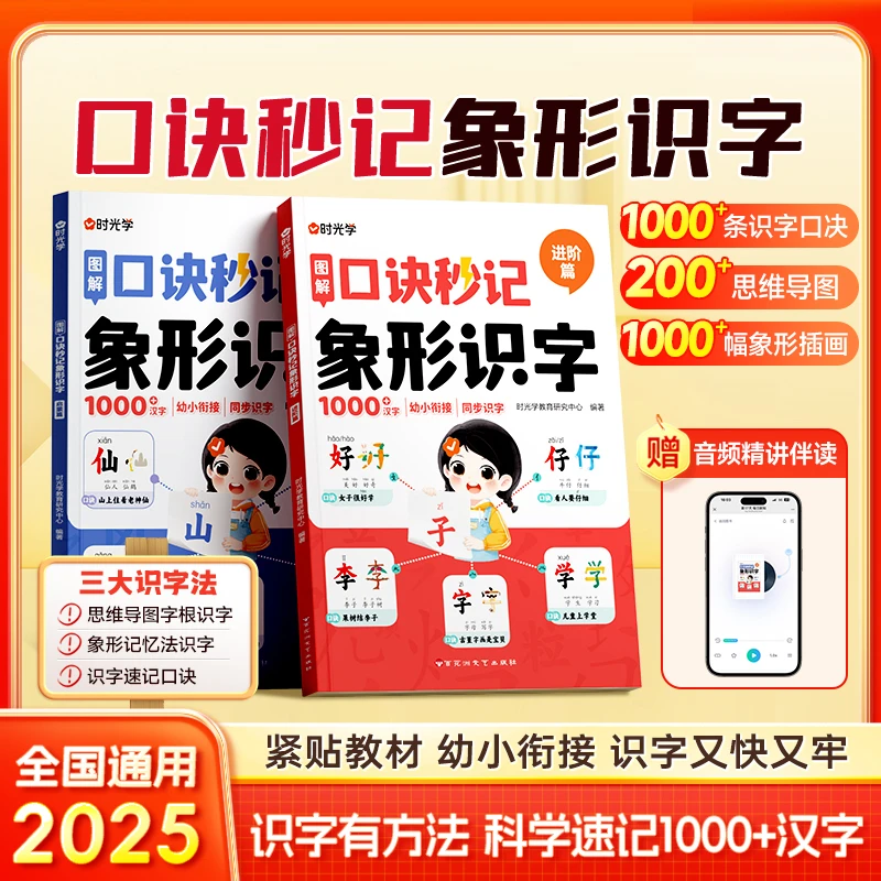 【口诀秒记象形识字】幼小衔接汉语启蒙大字带注音速记1000+汉字