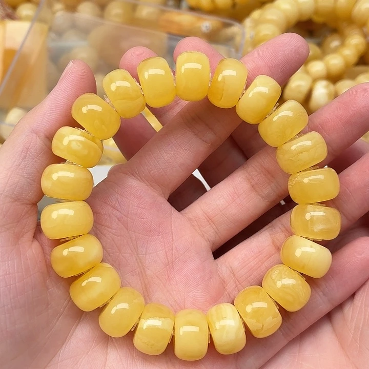 未镶嵌蜜蜡裸石15+蜜蜡手串