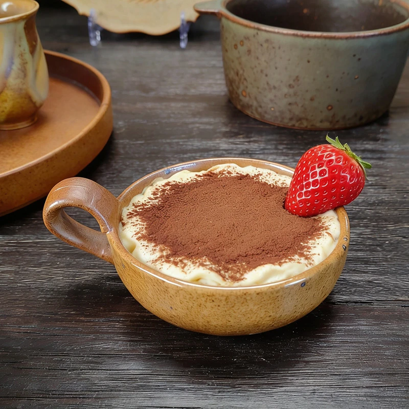 「手工粗陶」露隐甜点碗：粗陶小食碗/甜点碗