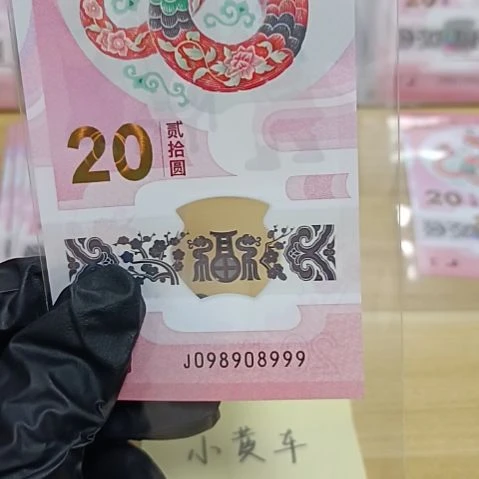 塑料蛇钞号码如图所示098908999