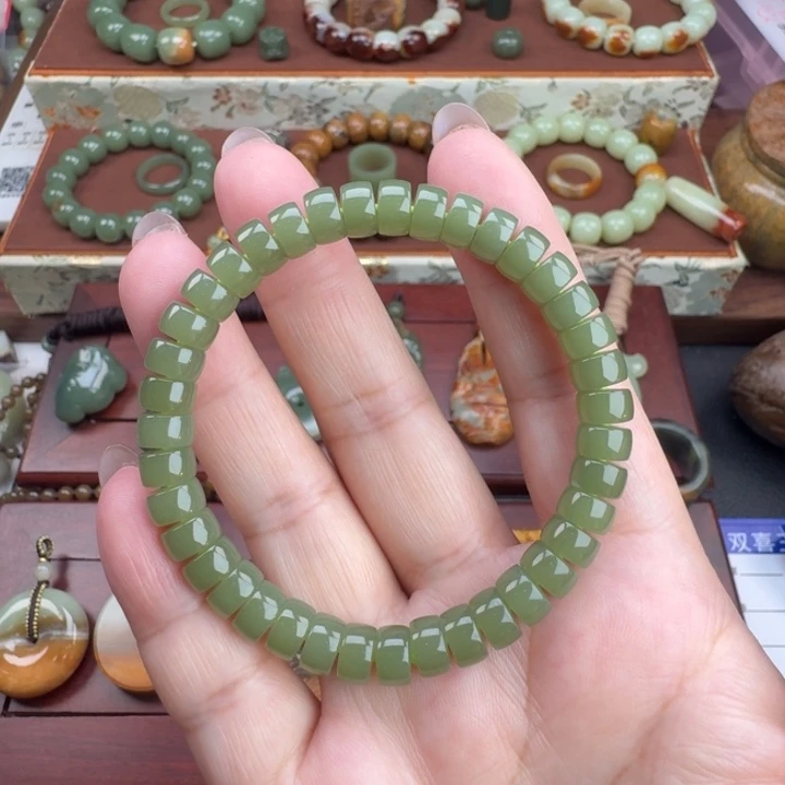 岫岩老玉（透闪石质玉）未镶嵌手链