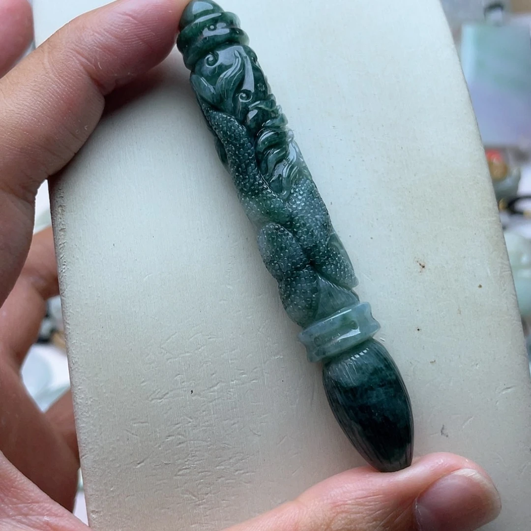 【闪购商品】颈饰未镶嵌翡翠苦*僧龙笔