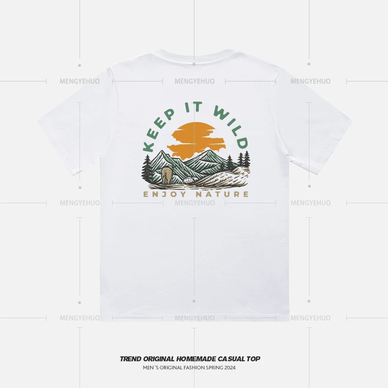 【T恤时尚纯棉半袖系列】自然界230g男女同款夏季短袖